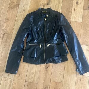 NWT Steve Madden Faux Leather Peplum Moto Jacket